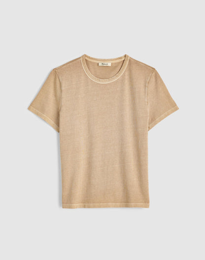 Madewell The Perfect Crewneck Tee in Allday Jersey Studio Beige