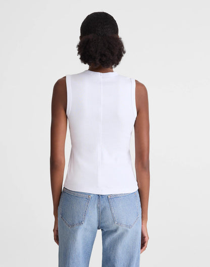 Madewell The '90s Shell Tank in Compact Cotton White