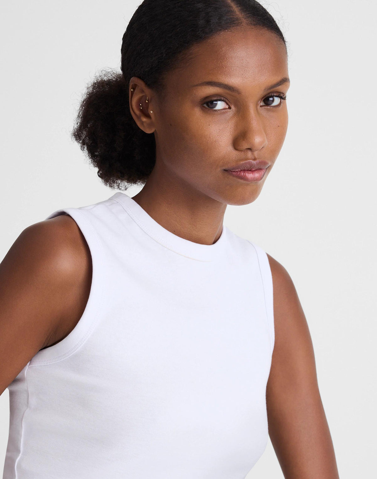 Madewell The '90s Shell Tank in Compact Cotton White
