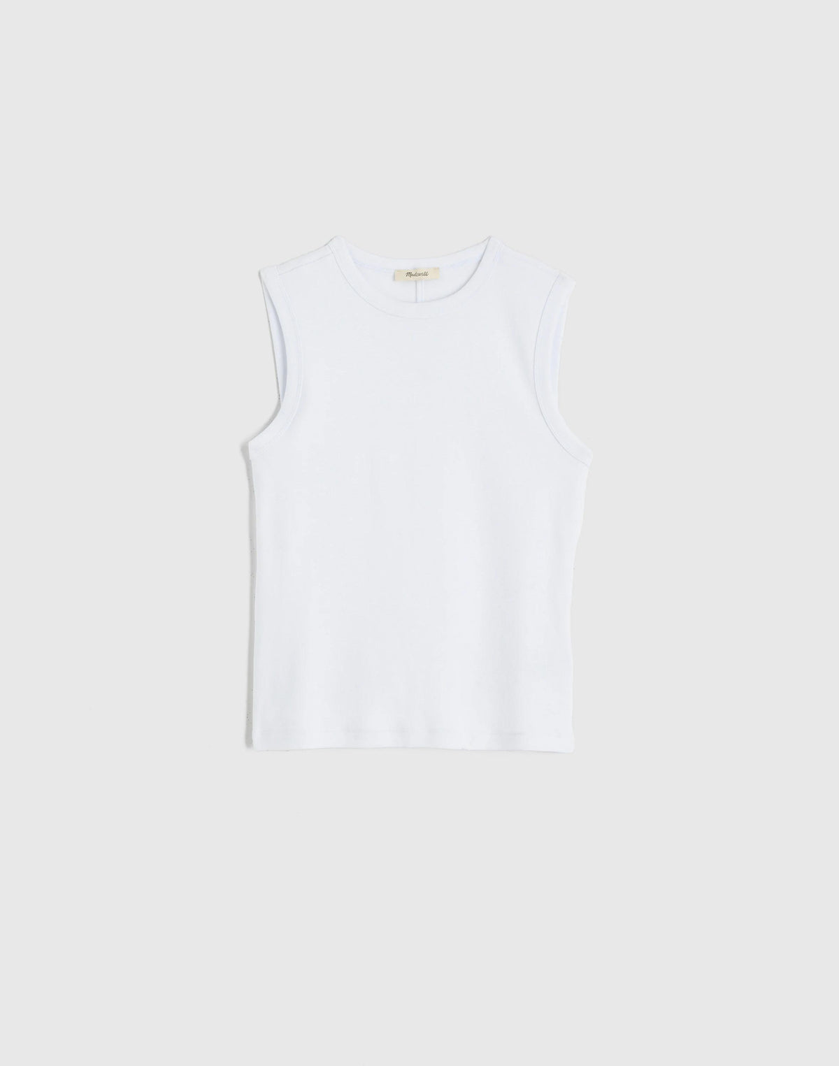 Madewell The '90s Shell Tank in Compact Cotton White
