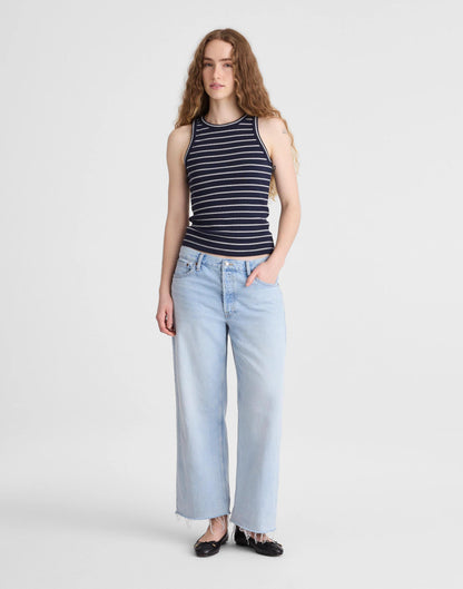 Madewell The Essential Tank in Utility Rib Classic Navy