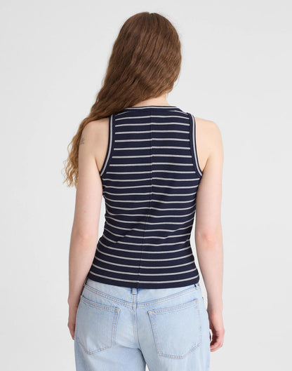 Madewell The Essential Tank in Utility Rib Classic Navy