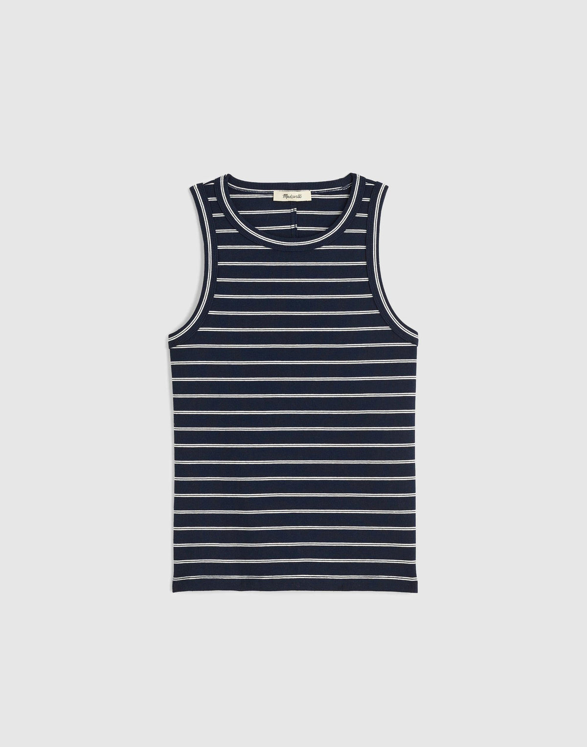 Madewell The Essential Tank in Utility Rib Classic Navy