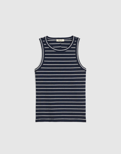 Madewell The Essential Tank in Utility Rib Classic Navy
