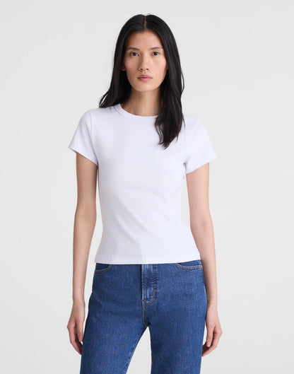 Madewell The '90s Crewneck Tee in Compact Cotton White