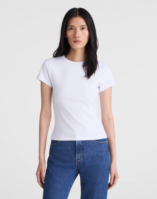 Madewell The '90s Crewneck Tee in Compact Cotton White