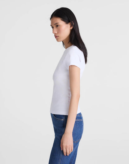 Madewell The '90s Crewneck Tee in Compact Cotton White