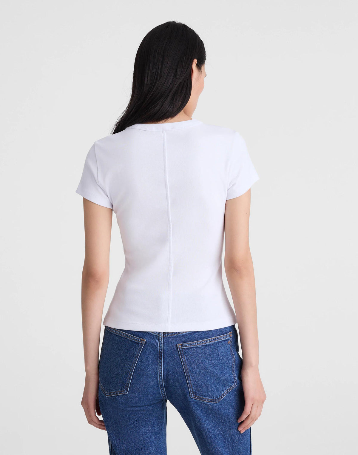 Madewell The '90s Crewneck Tee in Compact Cotton White