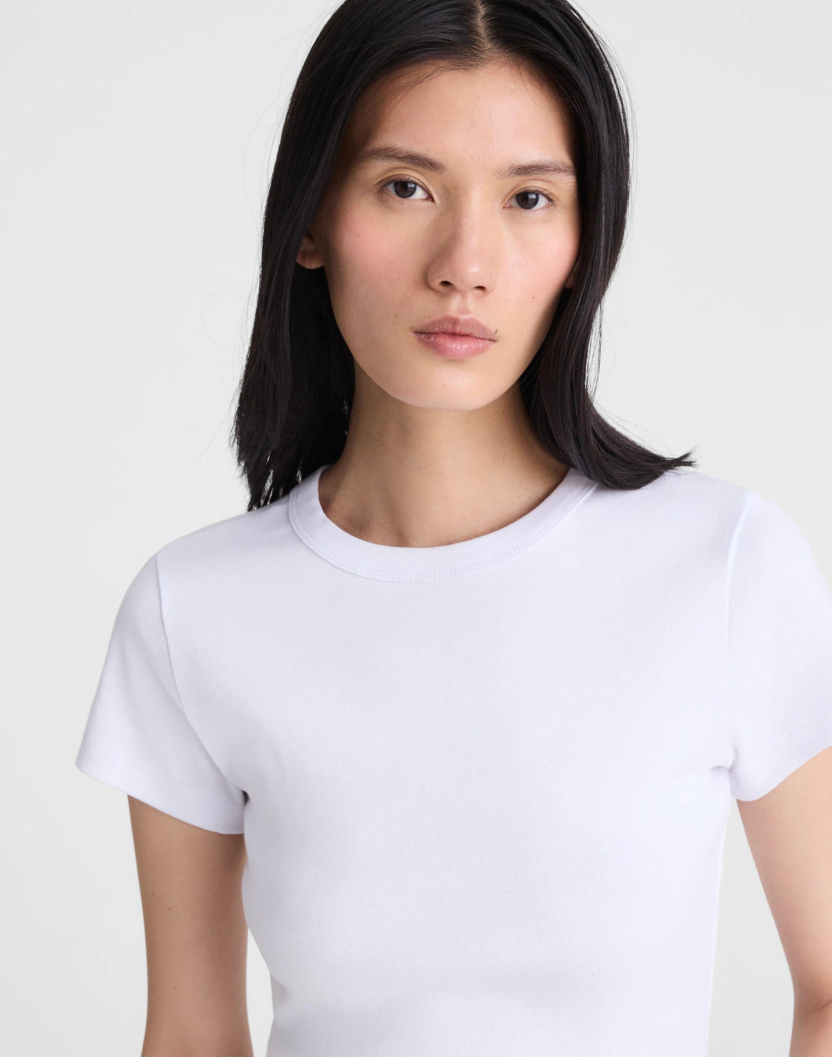 Madewell The '90s Crewneck Tee in Compact Cotton White