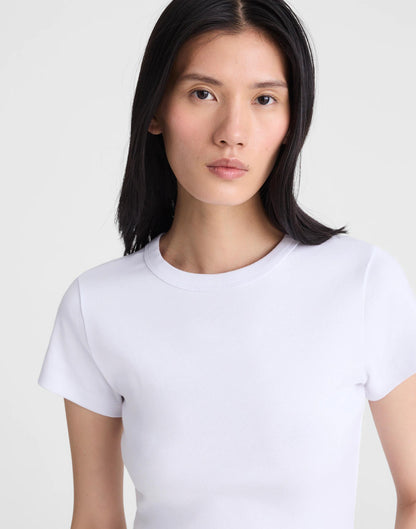 Madewell The '90s Crewneck Tee in Compact Cotton White