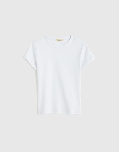 Madewell The '90s Crewneck Tee in Compact Cotton White