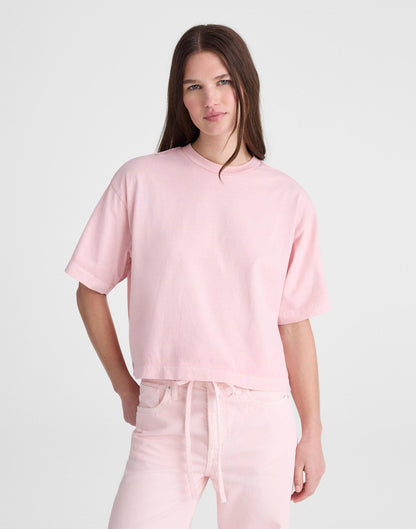 Madewell Madewell x Shopbop Boxy Crop Tee in Allday Jersey Dreamy Pink