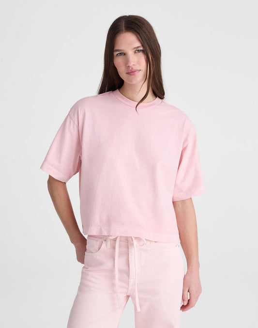 Madewell Madewell x Shopbop Boxy Crop Tee in Allday Jersey Dreamy Pink