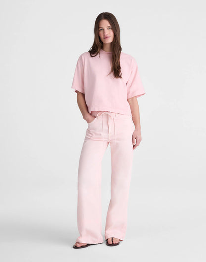 Madewell Madewell x Shopbop Boxy Crop Tee in Allday Jersey Dreamy Pink