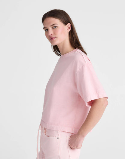 Madewell Madewell x Shopbop Boxy Crop Tee in Allday Jersey Dreamy Pink