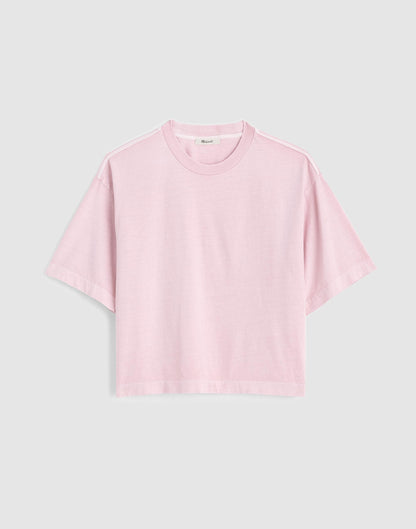 Madewell Madewell x Shopbop Boxy Crop Tee in Allday Jersey Dreamy Pink