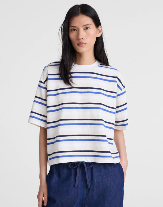 Madewell The Easy Crewneck Short-Sleeve Tee Variegated Slub Stripe