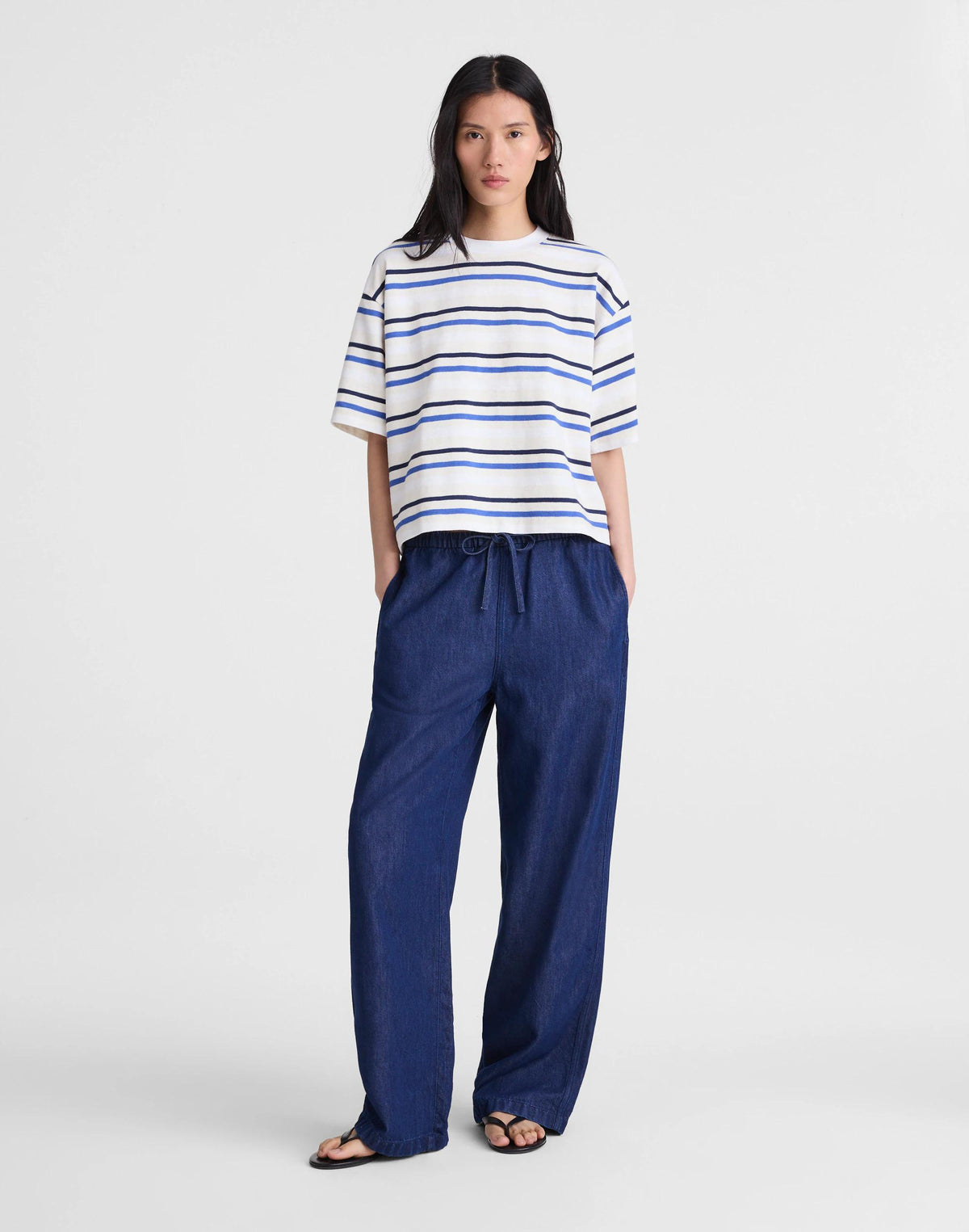 Madewell The Easy Crewneck Short-Sleeve Tee Variegated Slub Stripe