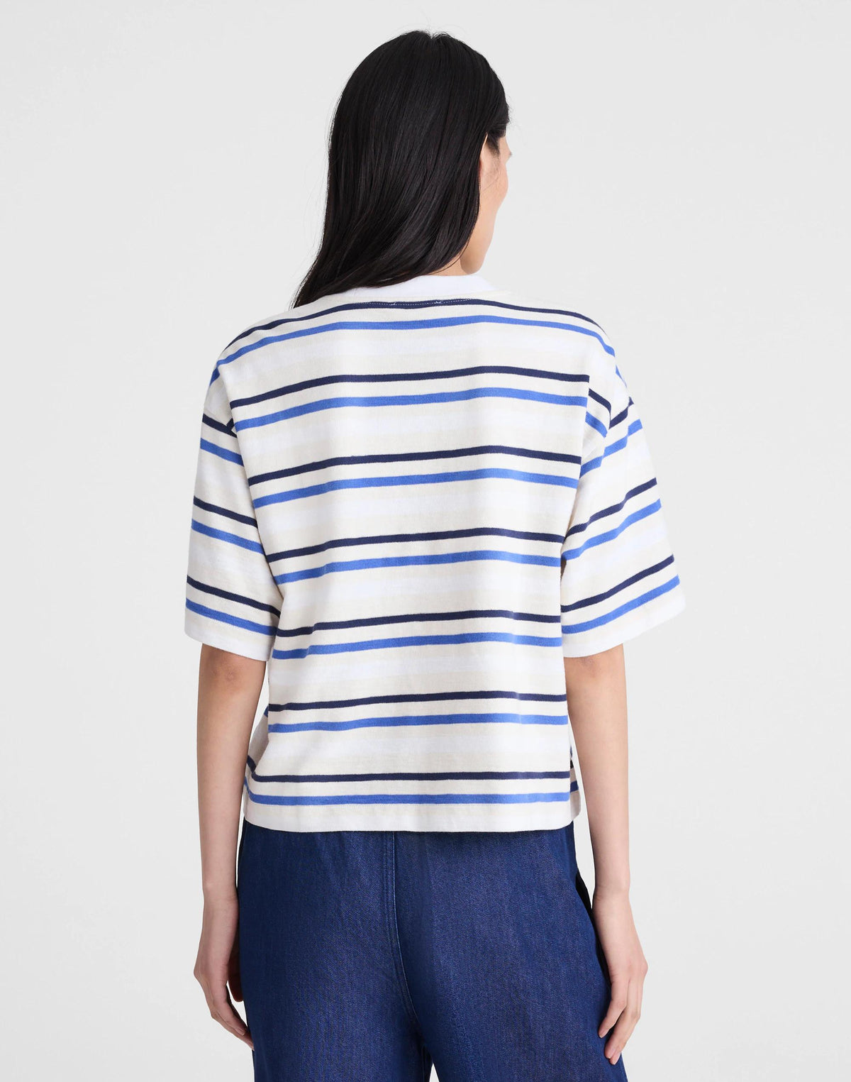 Madewell The Easy Crewneck Short-Sleeve Tee Variegated Slub Stripe