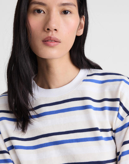 Madewell The Easy Crewneck Short-Sleeve Tee Variegated Slub Stripe