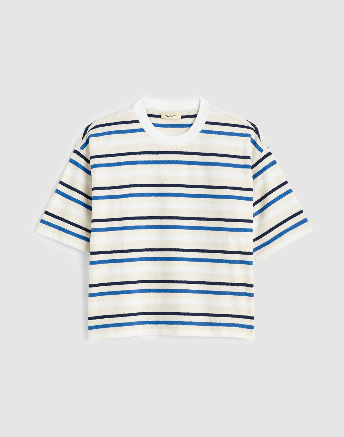 Madewell The Easy Crewneck Short-Sleeve Tee Variegated Slub Stripe