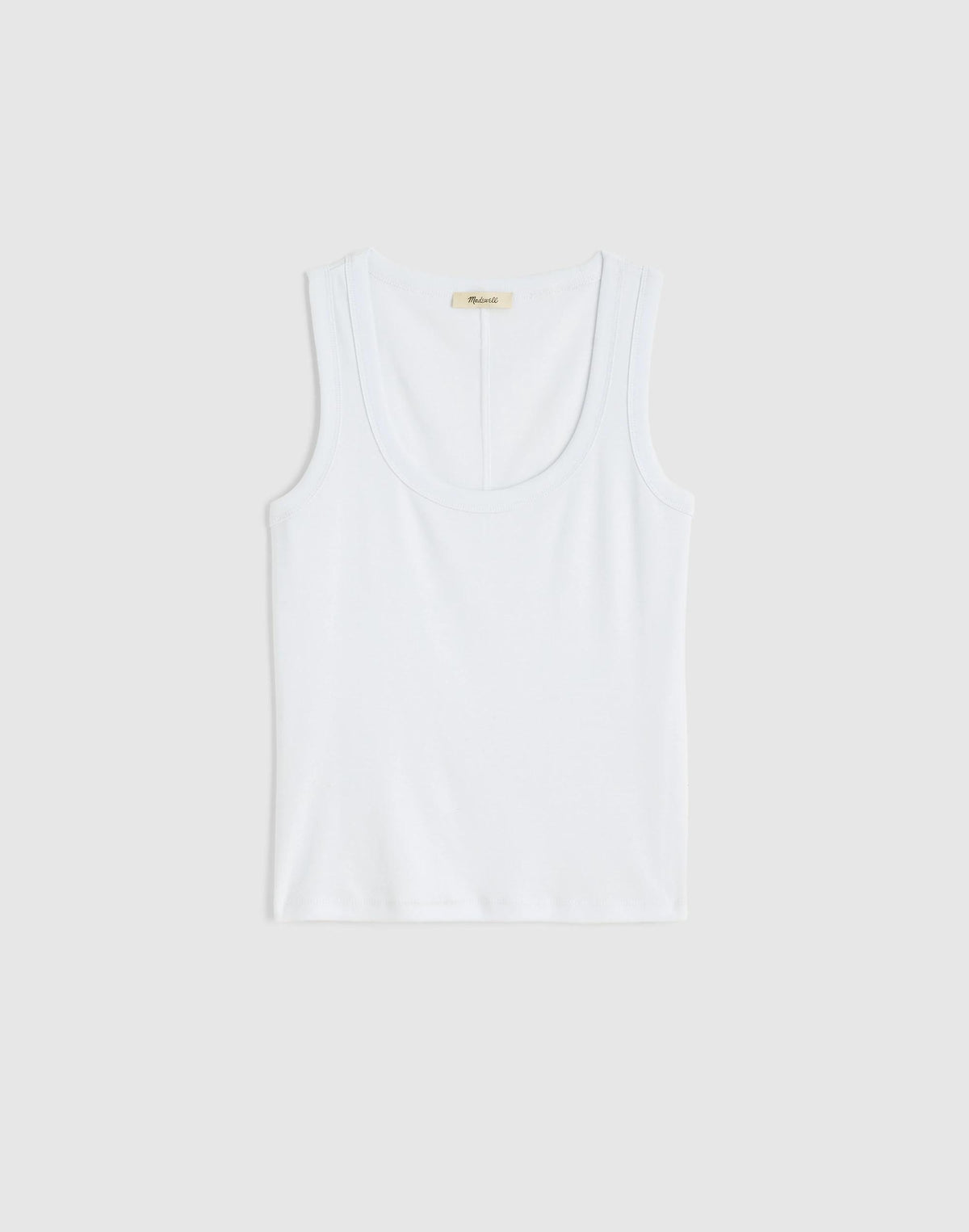 Madewell The '90s Scoopneck Tank in Compact Cotton White