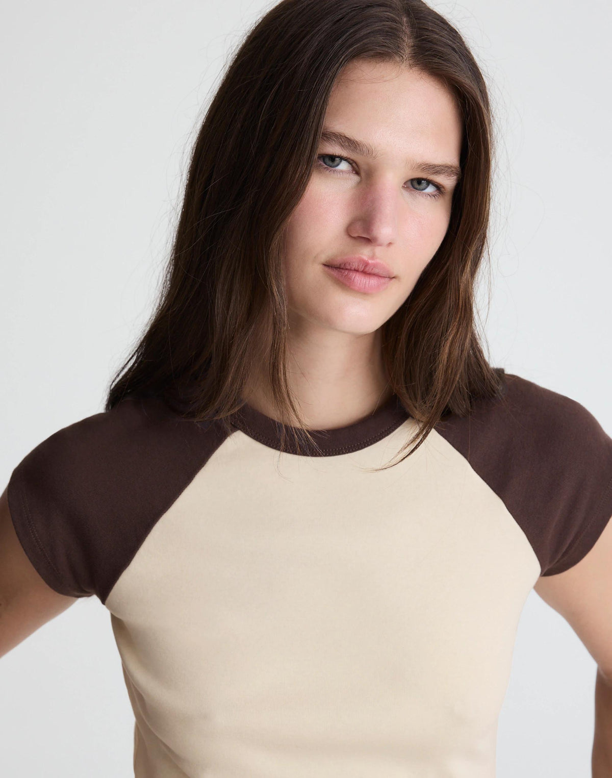 Madewell The '90s Crewneck Tee in Compact Cotton Ringer Classic Indigo