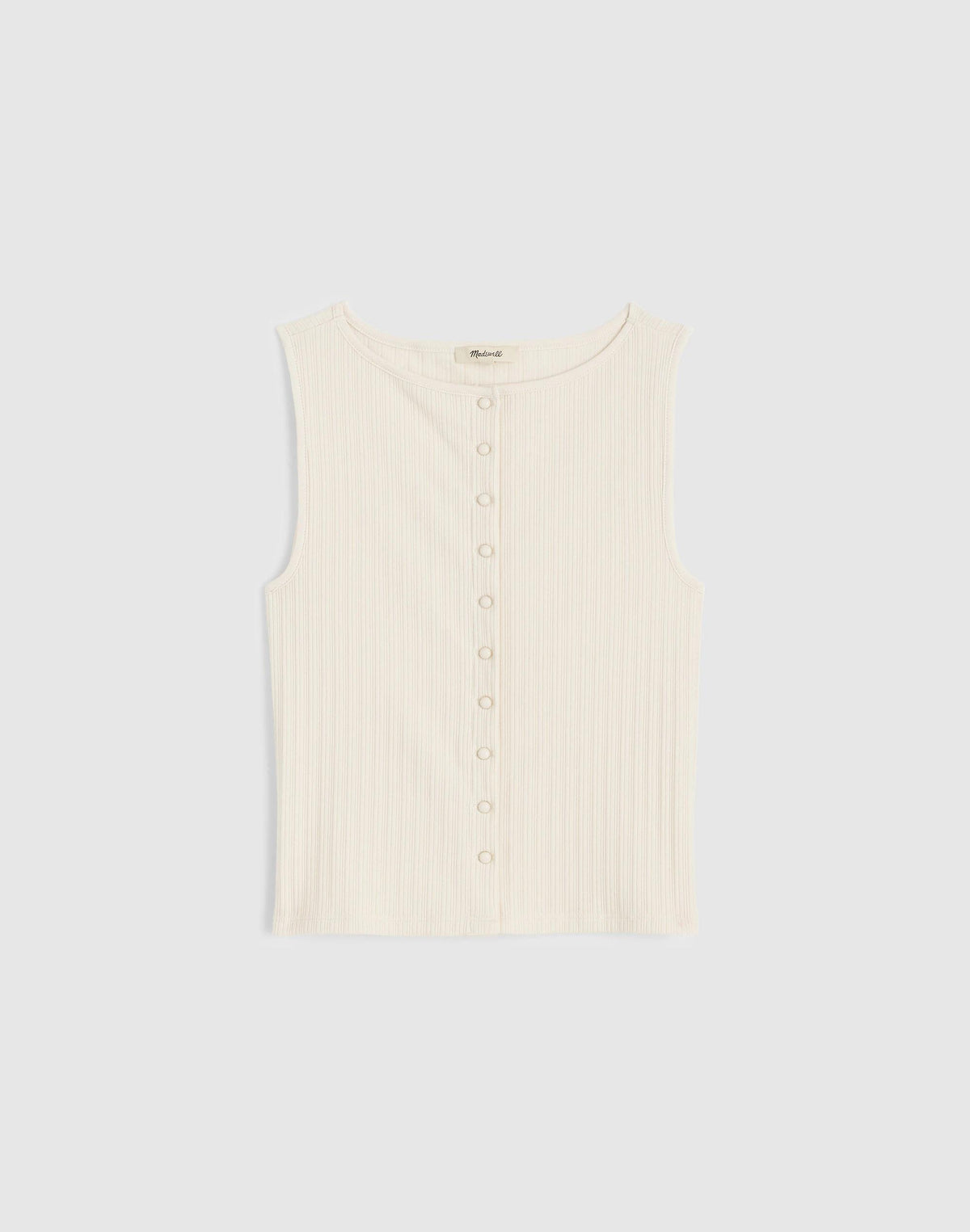 Madewell Ribbed Crewneck Shell Top Vintage Ivory