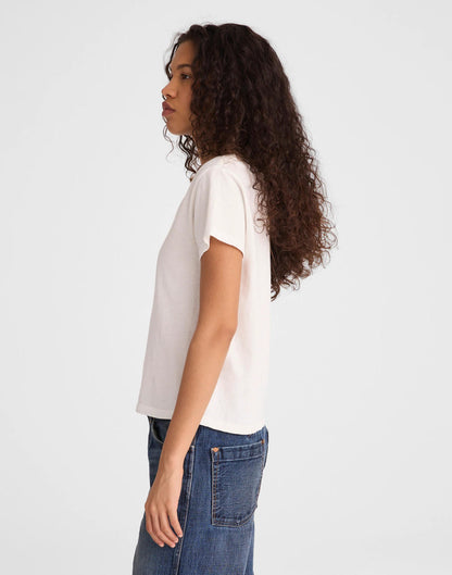 Madewell The Relaxed V-Neck Tee in Vintage Jersey White