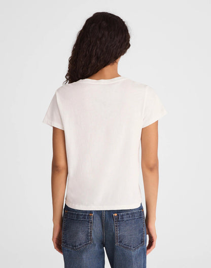 Madewell The Relaxed V-Neck Tee in Vintage Jersey White