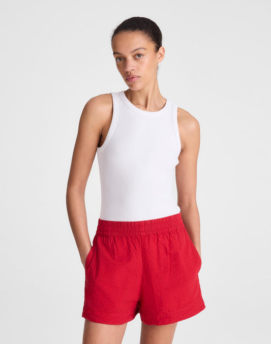 Madewell Pull-On Shorts Red Currant