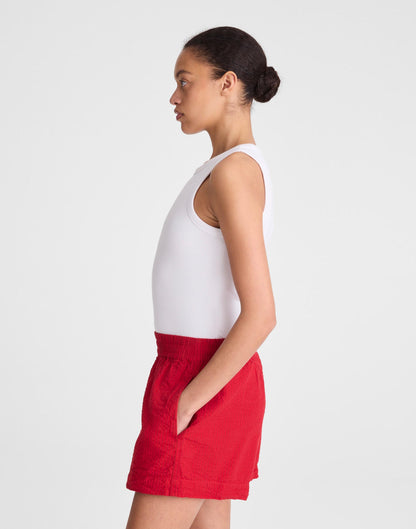 Madewell Pull-On Shorts Red Currant