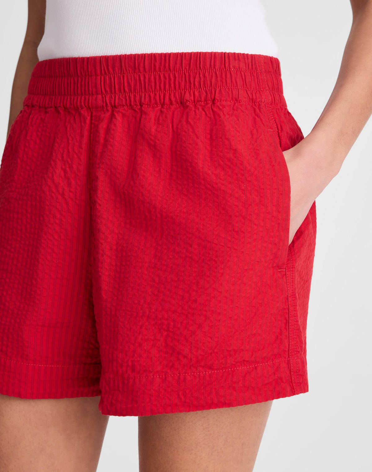 Madewell Pull-On Shorts Red Currant