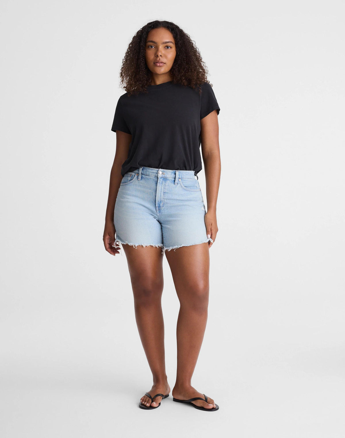 Madewell The Curvy Perfect Vintage Mid-Length Jean Short Foster Wash