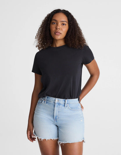 Madewell The Curvy Perfect Vintage Mid-Length Jean Short Foster Wash