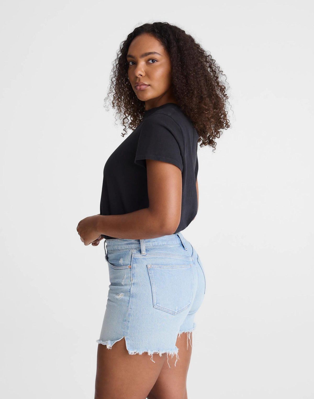 Madewell The Curvy Perfect Vintage Mid-Length Jean Short Foster Wash