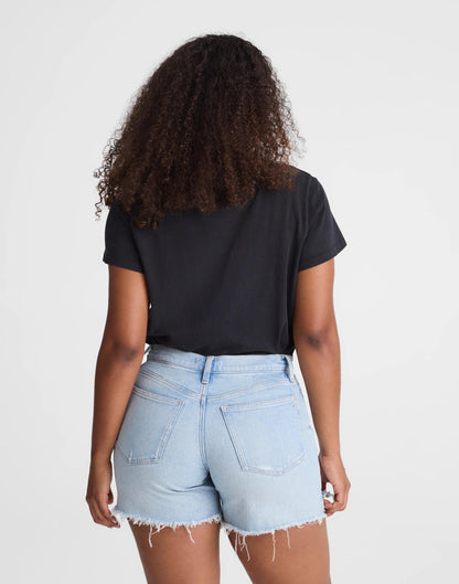 Madewell The Curvy Perfect Vintage Mid-Length Jean Short Foster Wash