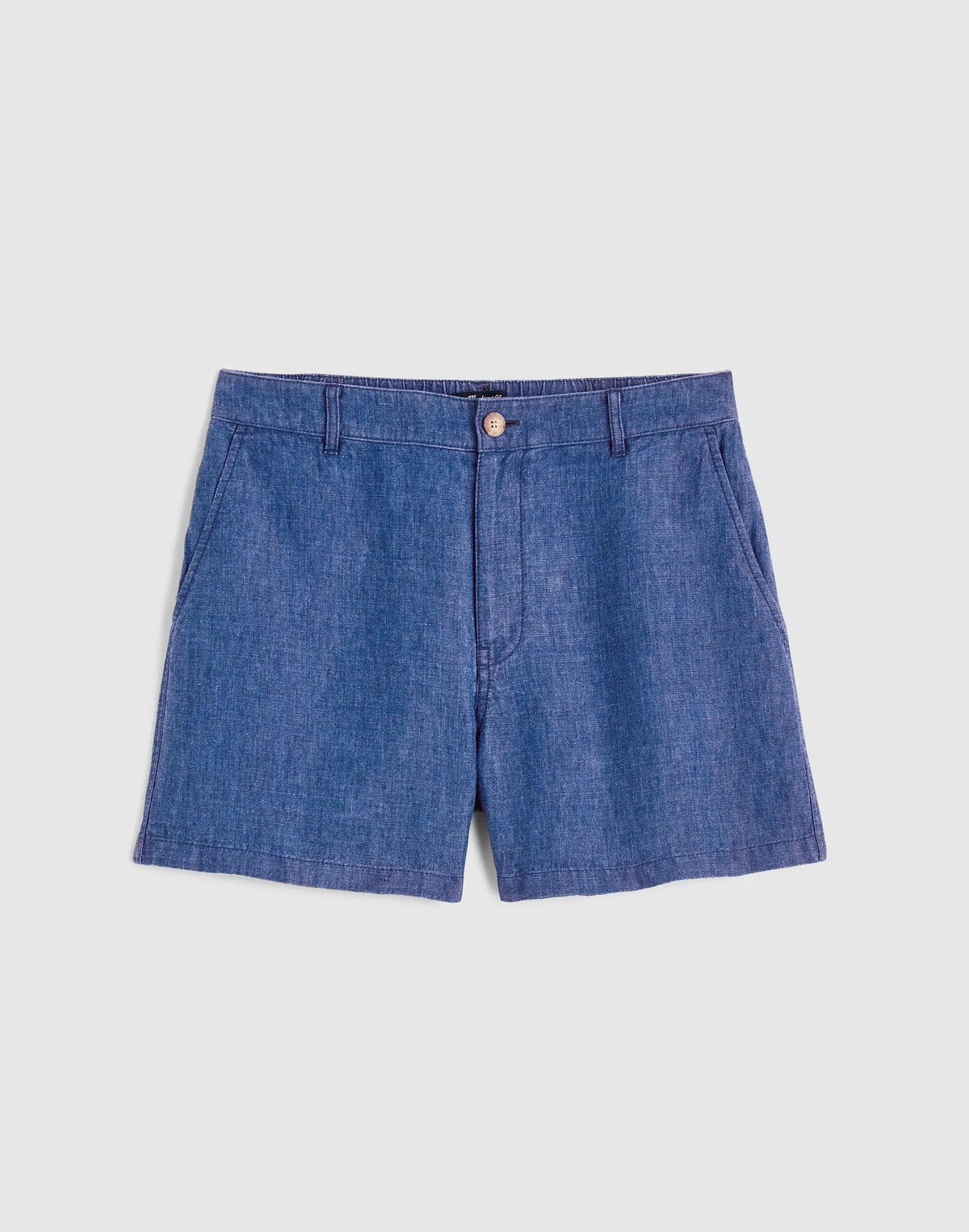 Madewell The Zoe Short in 100% Linen Indigo Chambray