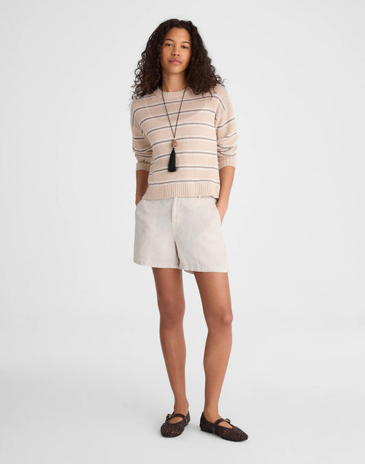 Madewell The Zoe Short in 100% Linen Oat
