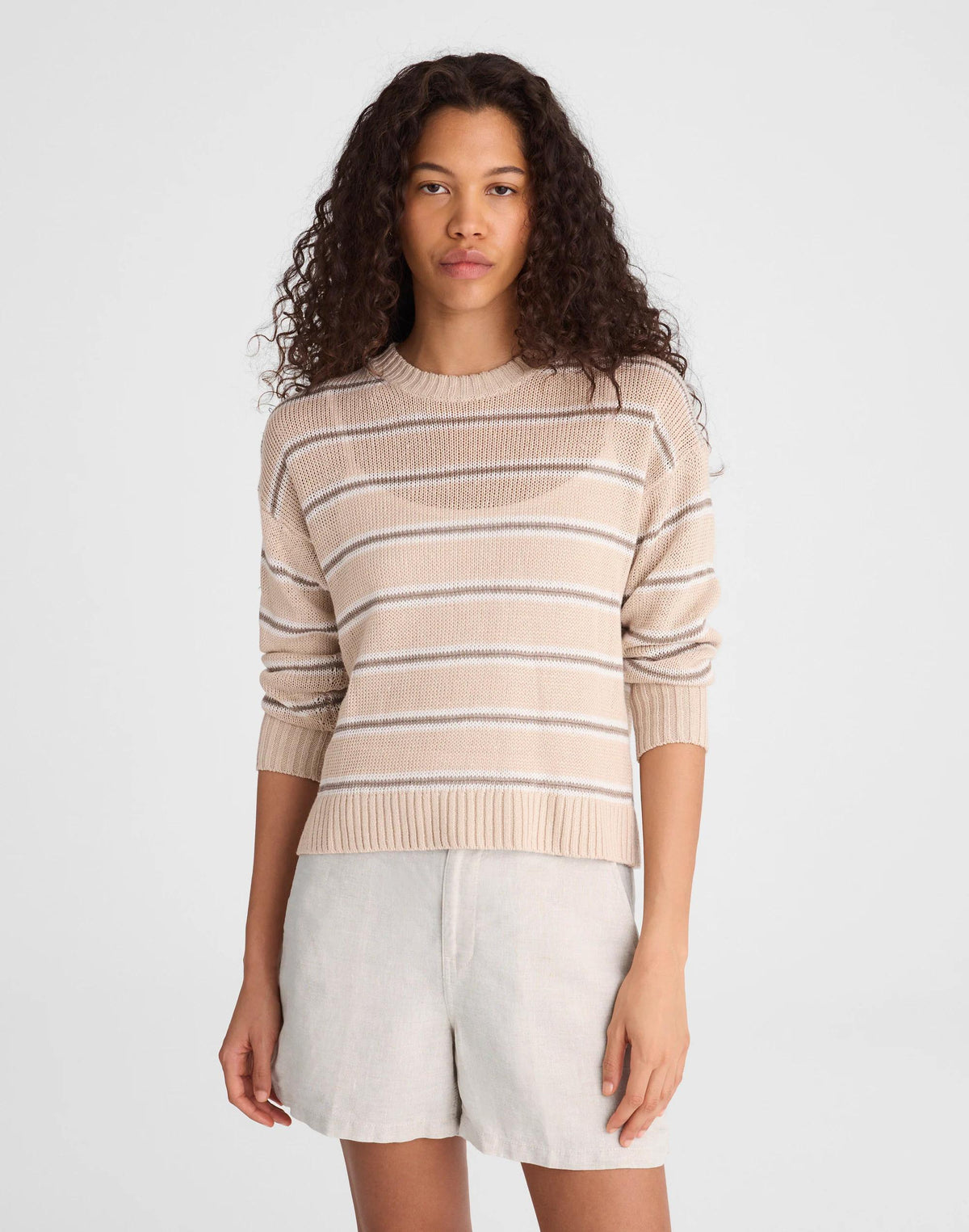 Madewell The Zoe Short in 100% Linen Oat