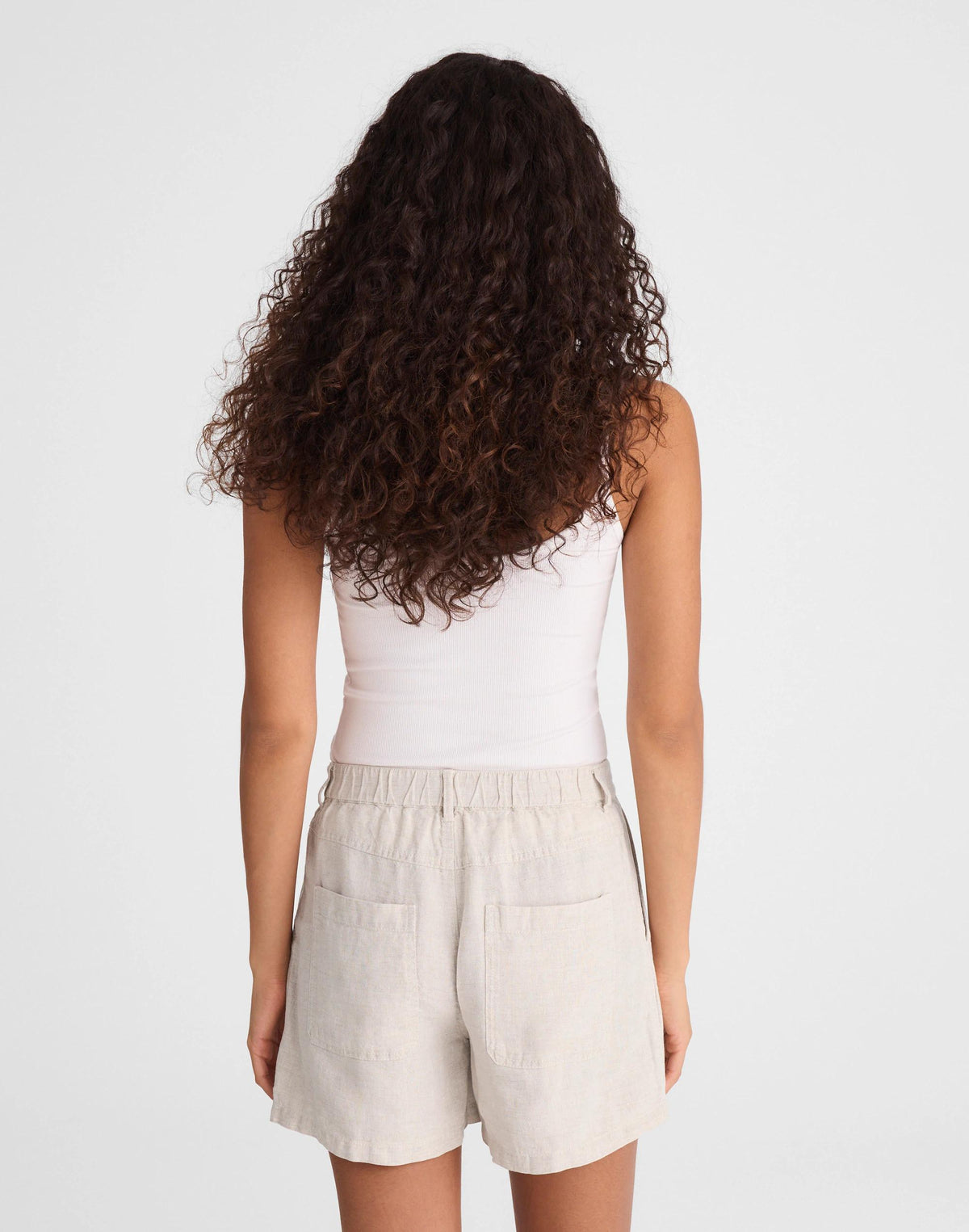 Madewell The Zoe Short in 100% Linen Oat