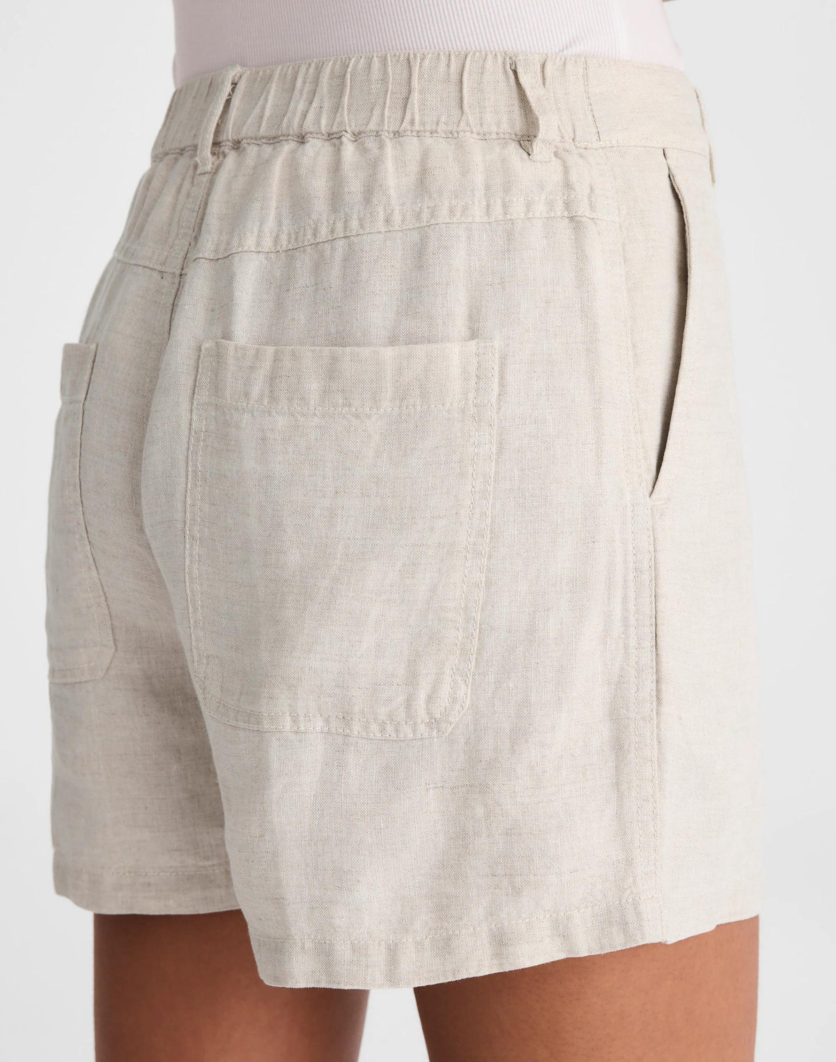 Madewell The Zoe Short in 100% Linen Oat