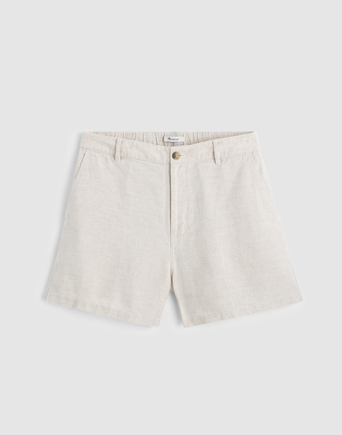Madewell The Zoe Short in 100% Linen Oat