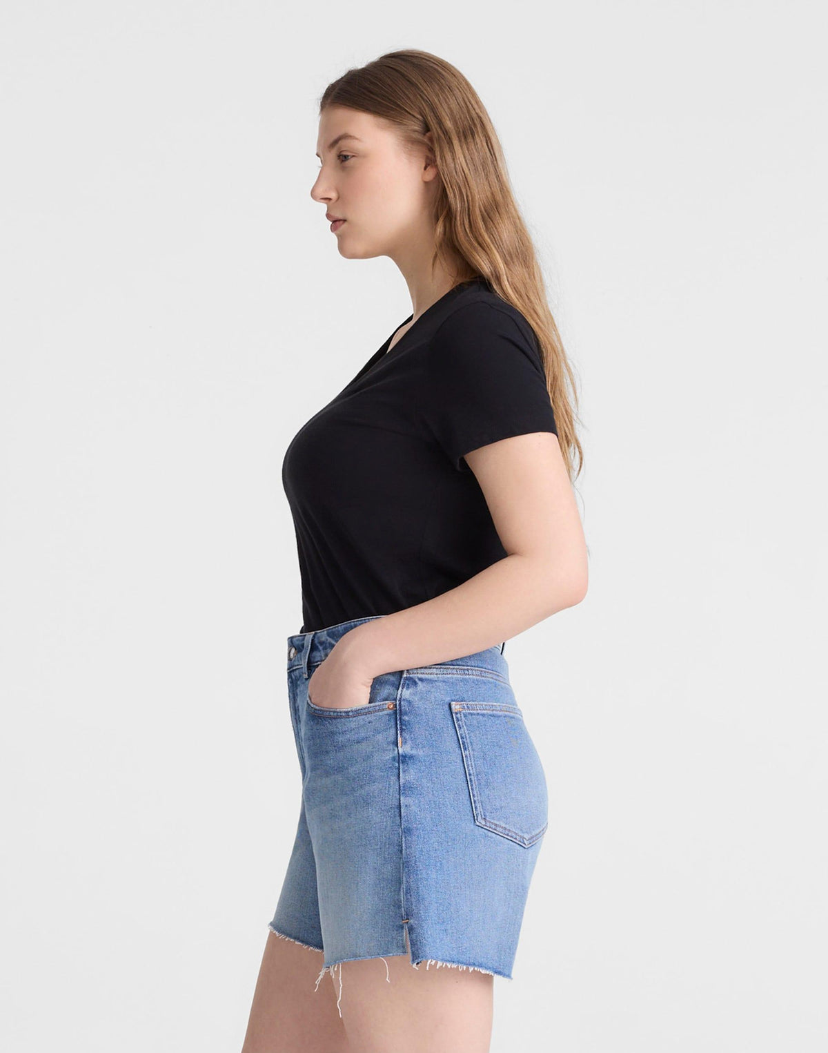 Madewell The Curvy Perfect Vintage Mid-Length Jean Short Midvale Wash