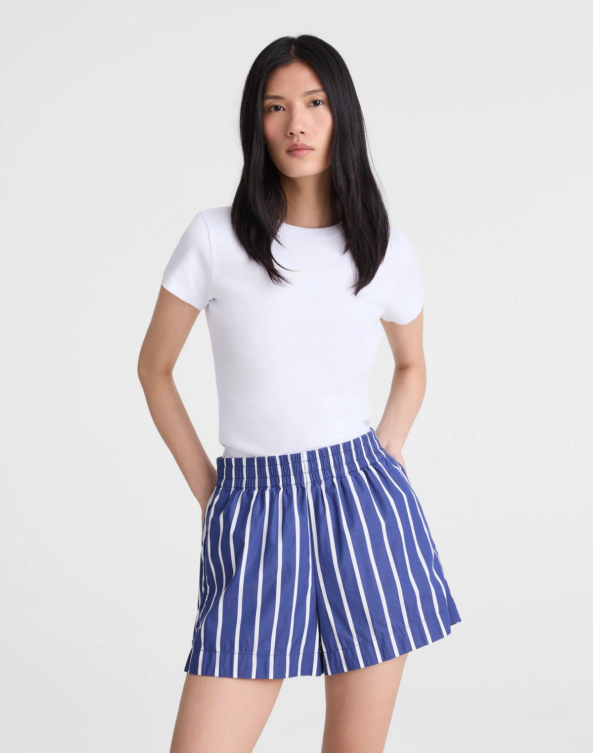 Madewell Pull-On Shorts Cool Navy