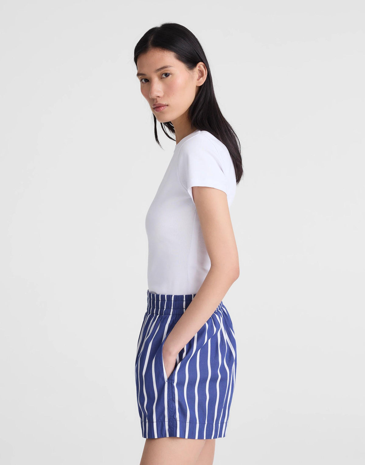 Madewell Pull-On Shorts Cool Navy