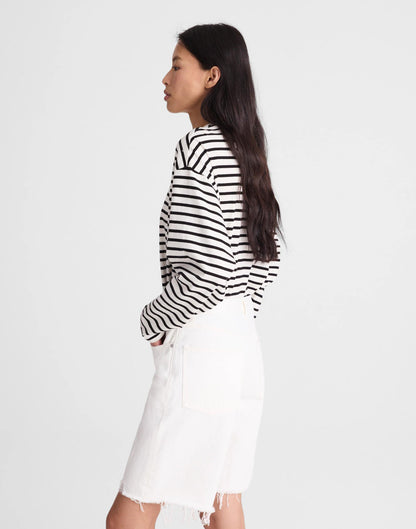 Madewell The Essex Long Baggy Short Tile White