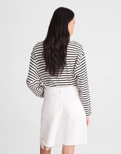 Madewell The Essex Long Baggy Short Tile White