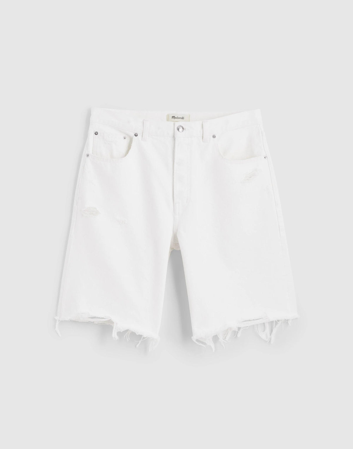 Madewell The Essex Long Baggy Short Tile White
