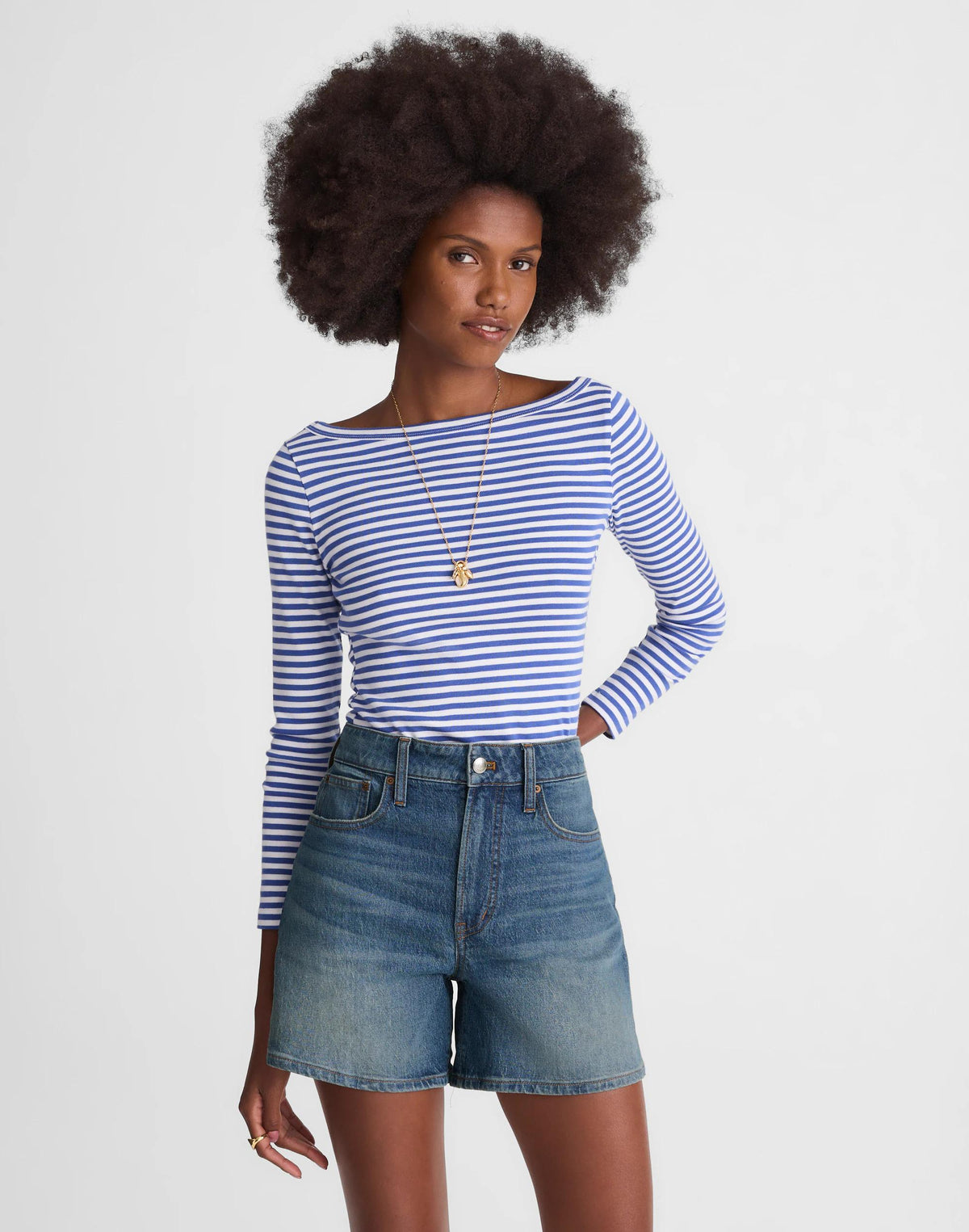 Madewell The Perfect Vintage Mid-Length Jean Short Irmo Wash